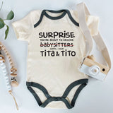 Filipino Baby Announcement Hilarious Tita and Tito Baby Outfit Surprise You're Going to Be Babysitter Funny Infant outfit Custom Baby Bodysuit Tagalog Baby Clothes