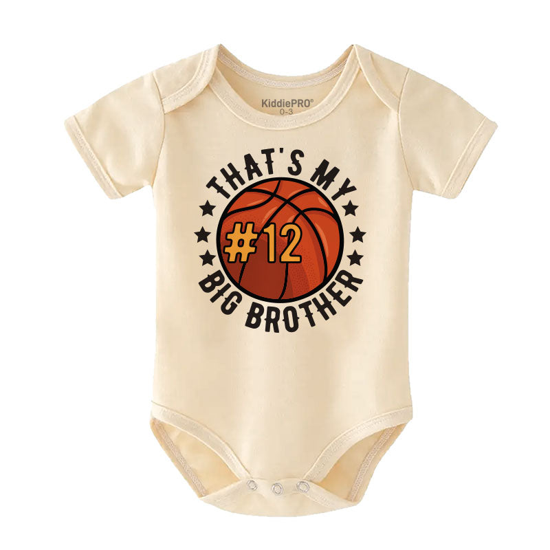 Future Basketball Player Baby Boy Bodysuit Basketball Jersey Sports Number Outfit Big Brother Basketball Baby Clothes Sibling Basketball Fan Shirt