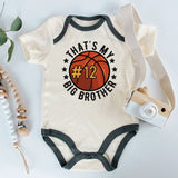Future Basketball Player Baby Boy Bodysuit Basketball Jersey Sports Number Outfit Big Brother Basketball Baby Clothes Sibling Basketball Fan Shirt