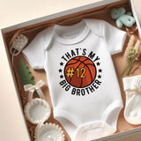 Future Basketball Player Baby Boy Bodysuit Basketball Jersey Sports Number Outfit Big Brother Basketball Baby Clothes Sibling Basketball Fan Shirt