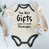 The best gifts come in small packages Cute Adorable Newborn Infant Baby Boy Girl Bodysuit Coming Soon Miracle Baby Clothes Homecoming Outfit Pregnancy Announcement shirt