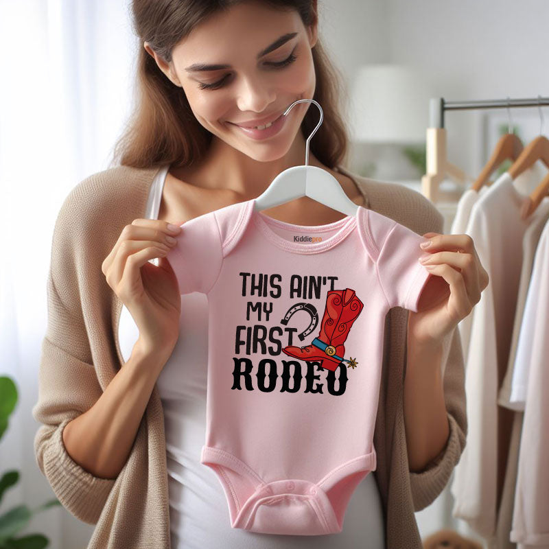 First Rodeo Baby Bodysuit Western Cowboy Toddler Outfit Funny Country Style Infant Clothes Personalized Clothes