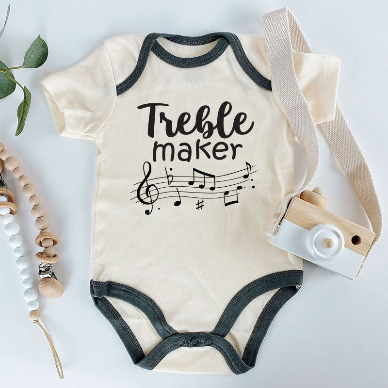 Treble Maker Baby Bodysuit Music Lover Baby Outfit Future Musician Romper Music Themed Baby Outfit Musical Humor Newborn Gift