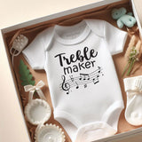 Treble Maker Baby Bodysuit Music Lover Baby Outfit Future Musician Romper Music Themed Baby Outfit Musical Humor Newborn Gift