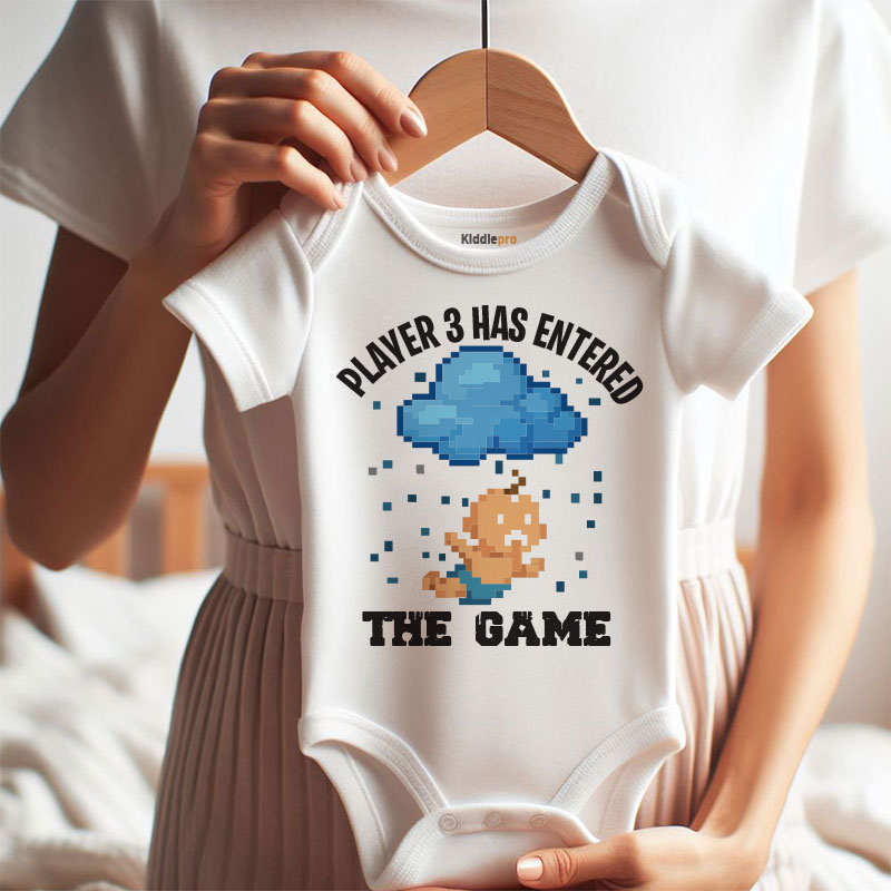 Kiddiepro Gamer Baby Bodysuit Gaming Buddy Outfit Player 3 Newborn clothes