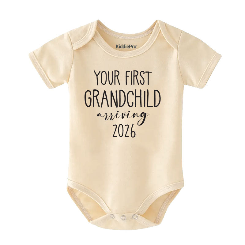 First Grandchild Baby Announcement Bodysuit Granparents reveal outfit